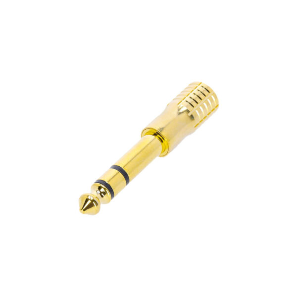 Adaptateur - Mini-Jack femelle > Jack 6,35 mm TRS mâle - Gold