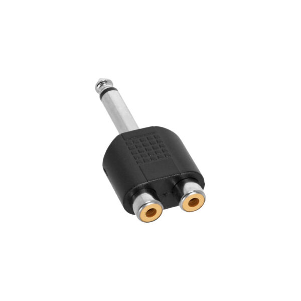 Adaptateur en Y - 2 x RCA femelle > Jack TS mâle