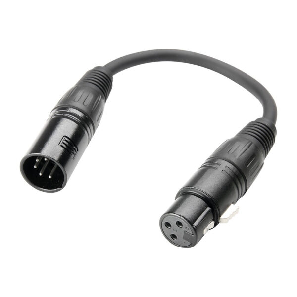 Adaptateur DMX – XLR mâle 5 p > XLR femelle 3 p