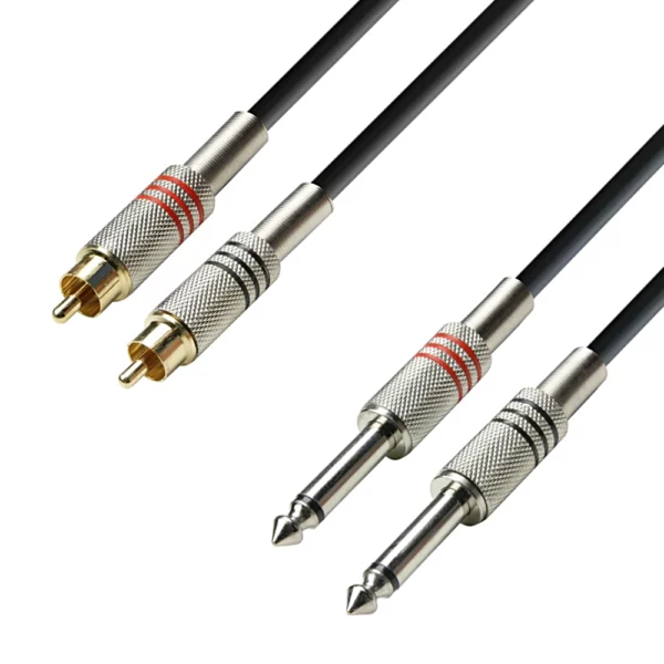 Câble Double - 2 x Jack TS - 2 x RCA